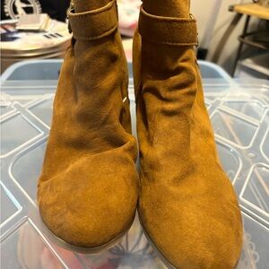 Women's Tan Suede Ankle Boots